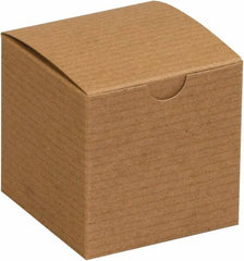 Made in USA - 3" Wide x 3" Long x 3" High Square Chipboard Box - 1 Wall, Kraft (Color) - A1 Tooling