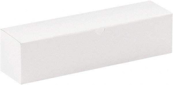 Made in USA - 3" Wide x 12" Long x 3" High Rectangle Chipboard Box - 1 Wall, White - A1 Tooling