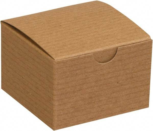 Made in USA - 3" Wide x 3" Long x 2" High Rectangle Chipboard Box - 1 Wall, Kraft (Color) - A1 Tooling