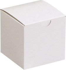 Made in USA - 3" Wide x 3" Long x 3" High Square Chipboard Box - 1 Wall, White - A1 Tooling