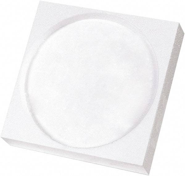 Made in USA - 5" Long x 5" Wide x 1-1/8" High x 1-1/4" Thick Polyethylene Foam - White, Case - A1 Tooling