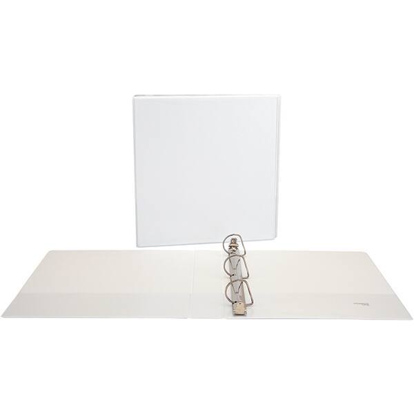 Universal One - 375 Sheet Capacity, 8-1/2 x 11", View Ring Binder - Polypropylene, White - A1 Tooling