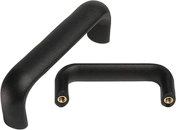 Electro Hardware - 3.7" Between Centers M6 Hole, Polyamide External Pull Handle - 0.79" Handle Width, 1.59" Handle Height, 4.19" OAL, Black Finish - A1 Tooling