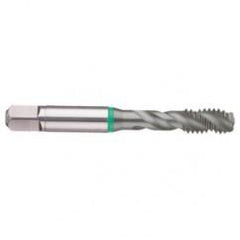 M22x2.5 6H 4-Flute Cobalt Green Ring Semi-Bottoming 40 degree Spiral Flute Tap-TiCN - A1 Tooling