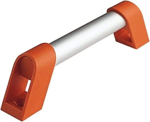 Electro Hardware - 19.68" Between Centers 0.33" Hole, Plastic/Aluminum Tubular Pull Handle - 1.26" Handle Width, 2.36" Handle Height, 20.81" OAL, 0.98" Handle Diam, Plastic Finish - A1 Tooling