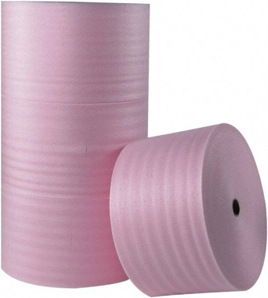 Made in USA - 550' Long x 12" Wide x 1/8" Thick, Polyethylene Foam - Pink - A1 Tooling