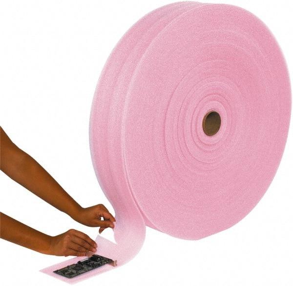 Made in USA - 3,000" Long x 72" Wide, Antistatic Foam Roll - Pink, Standard Grade - A1 Tooling