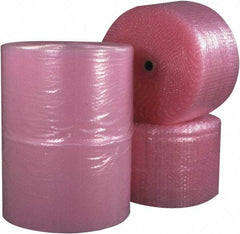 Made in USA - 9,000" Long x 24" Wide, Antistatic Bubble Roll - Pink, Standard Grade - A1 Tooling