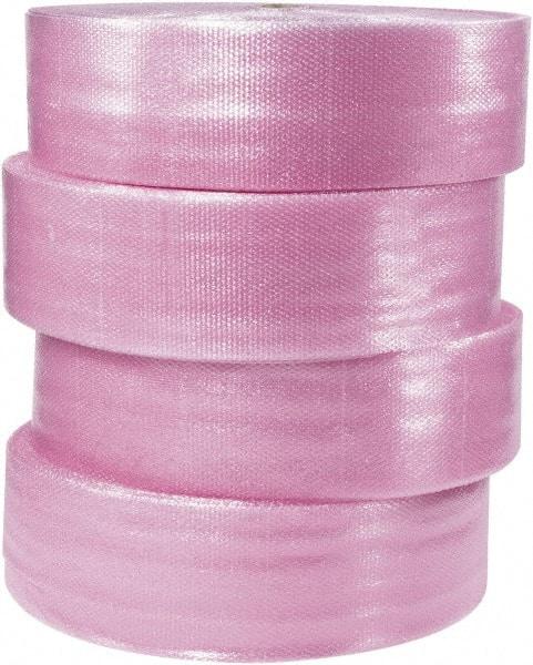 Made in USA - 9,000" Long x 24" Wide, Antistatic Bubble Roll - Pink, Standard Grade - A1 Tooling