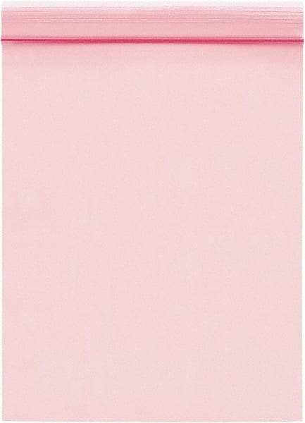 Value Collection - 10" Long x 8" Wide, 2 mil Thick, Self Seal Antistatic Poly Bag - Pink, Standard Grade - A1 Tooling