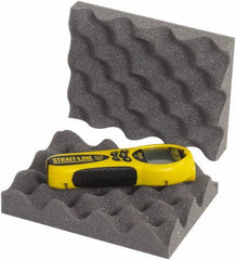 Made in USA - 6" Wide x 2" Thick, Convoluted Foam - Charcoal - A1 Tooling