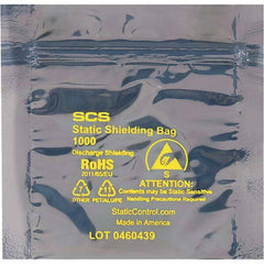 Made in USA - 6" Long x 6" Wide, 3.1 mil Thick, Self Seal Static Shield Bag - Transparent, Metal-In, Standard Grade - A1 Tooling