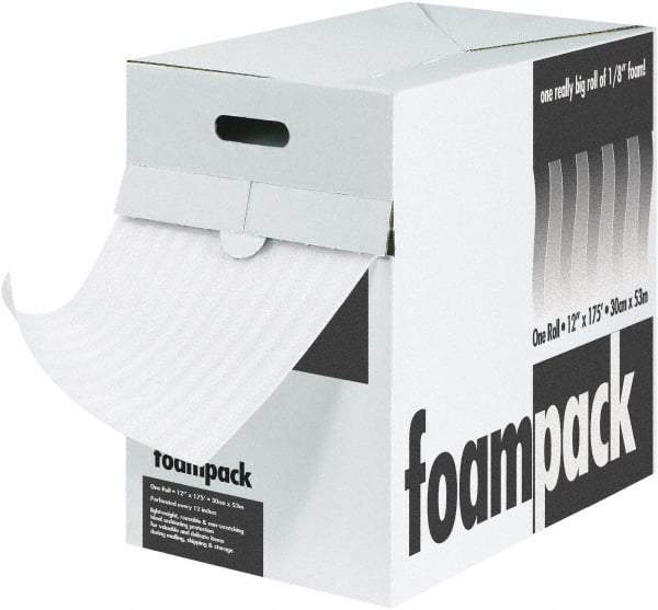 Made in USA - 85' Long x 24" Wide x 1/4" Thick, Polyethylene Foam - White - A1 Tooling