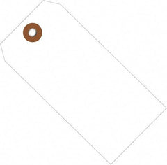 Made in USA - 4-3/4" High x 2-3/8" Long, Safety & Facility Blank Tag - White Vinyl - A1 Tooling