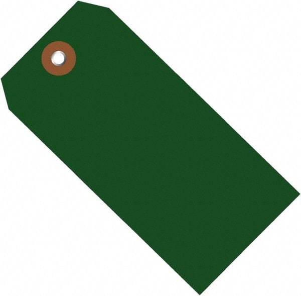 Made in USA - 4-3/4" High x 2-3/8" Long, Safety & Facility Blank Tag - Green Vinyl - A1 Tooling