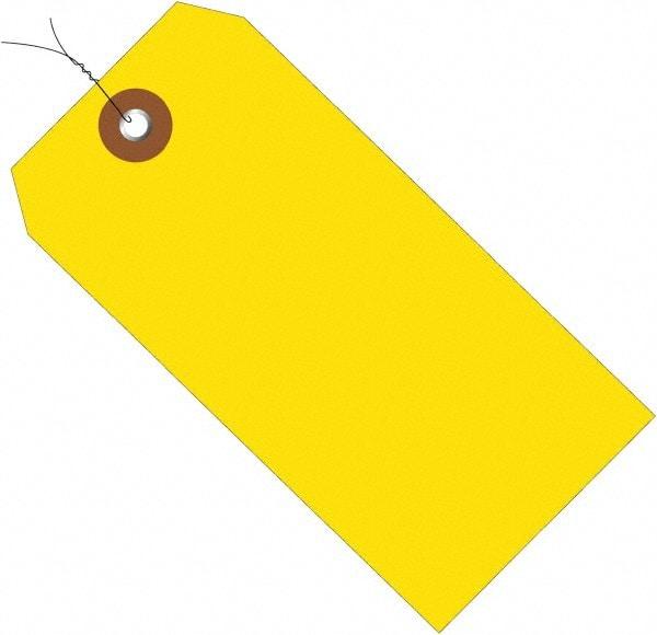 Made in USA - 4-3/4" High x 2-3/8" Long, Safety & Facility Blank Tag - Yellow Vinyl - A1 Tooling