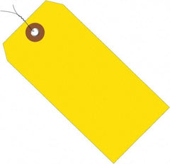 Made in USA - 6-1/4" High x 3-1/8" Long, Safety & Facility Blank Tag - Yellow Vinyl - A1 Tooling