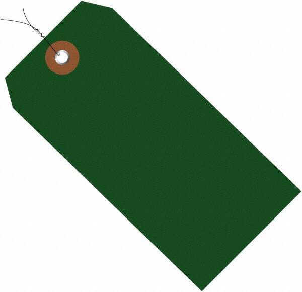 Made in USA - 6-1/4" High x 3-1/8" Long, Safety & Facility Blank Tag - Green Vinyl - A1 Tooling