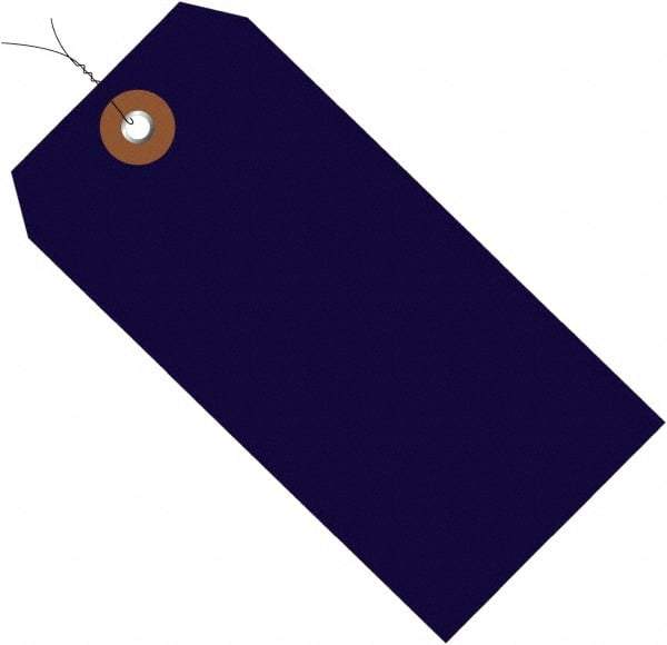 Made in USA - 6-1/4" High x 3-1/8" Long, Safety & Facility Blank Tag - Blue Vinyl - A1 Tooling