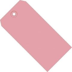 Made in USA - 6-1/4" High x 3-1/8" Long, Safety & Facility Blank Tag - Pink Cardstock - A1 Tooling