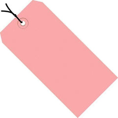 Made in USA - 5-1/4" High x 2-5/8" Long, Safety & Facility Blank Tag - Pink Cardstock - A1 Tooling