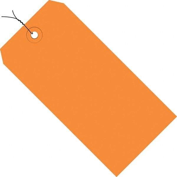 Made in USA - 3-1/4" High x 1-5/8" Long, Safety & Facility Blank Tag - Orange Cardstock - A1 Tooling