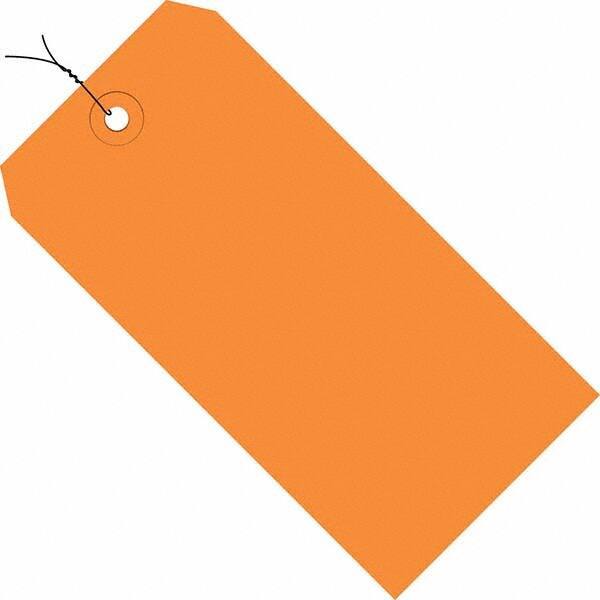 Made in USA - 2-3/4" High x 1-3/8" Long, Safety & Facility Blank Tag - Orange Cardstock - A1 Tooling