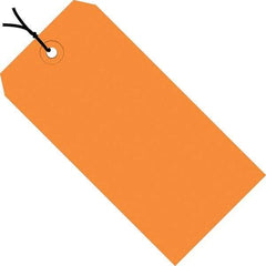 Made in USA - 4-3/4" High x 2-3/8" Long, Safety & Facility Blank Tag - Orange Cardstock - A1 Tooling