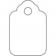 Made in USA - 1-1/8" High x 1-3/4" Long, Safety & Facility Blank Tag - White Cardstock - A1 Tooling