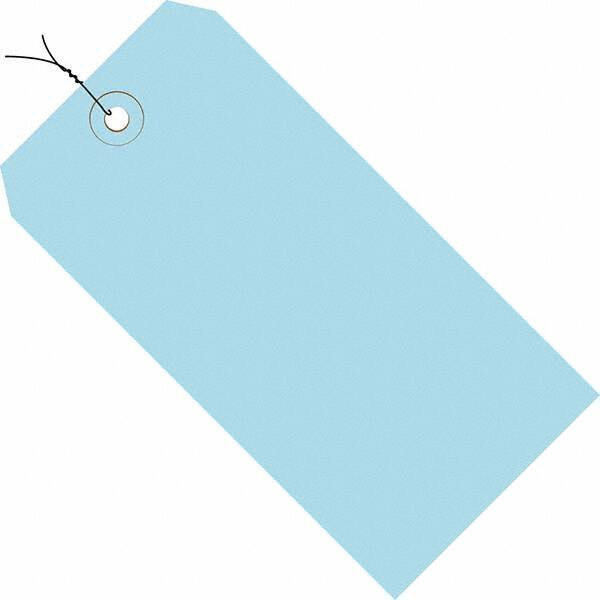 Made in USA - 2-3/4" High x 1-3/8" Long, Safety & Facility Blank Tag - Light Blue Cardstock - A1 Tooling