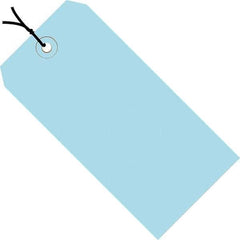 Made in USA - 2-3/4" High x 1-3/8" Long, Safety & Facility Blank Tag - Light Blue Cardstock - A1 Tooling