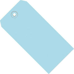 Made in USA - 6-1/4" High x 3-1/8" Long, Safety & Facility Blank Tag - Light Blue Cardstock - A1 Tooling