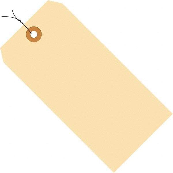 Made in USA - 5-1/4" High x 2-5/8" Long, Safety & Facility Blank Tag - Manila Cardstock - A1 Tooling