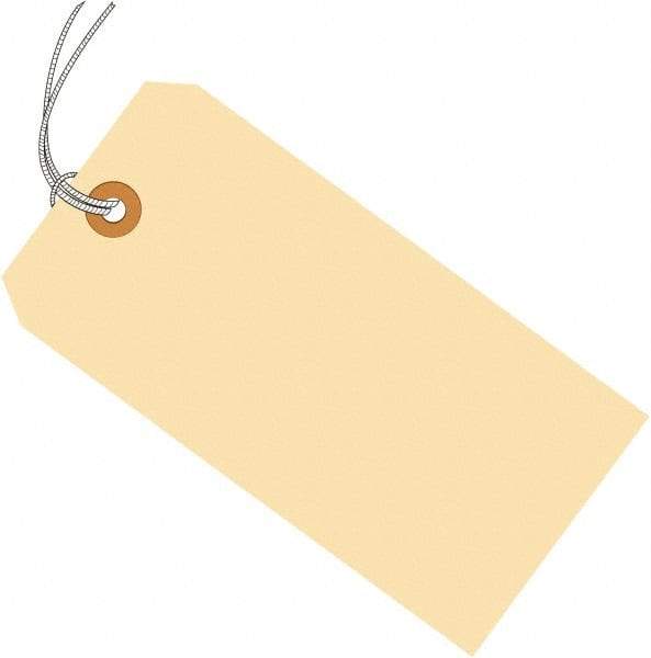 Made in USA - 4-3/4" High x 2-3/8" Long, Safety & Facility Blank Tag - Manila Cardstock - A1 Tooling