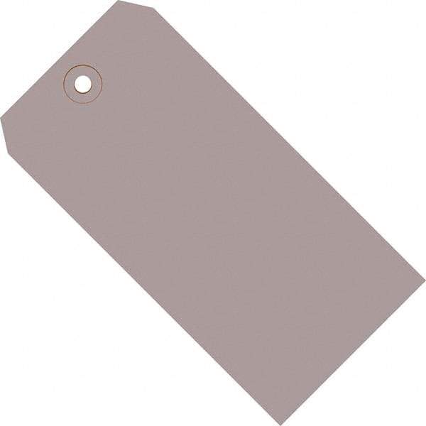 Made in USA - 6-1/4" High x 3-1/8" Long, Safety & Facility Blank Tag - Gray Cardstock - A1 Tooling