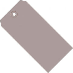 Made in USA - 4-3/4" High x 2-3/8" Long, Safety & Facility Blank Tag - Gray Cardstock - A1 Tooling