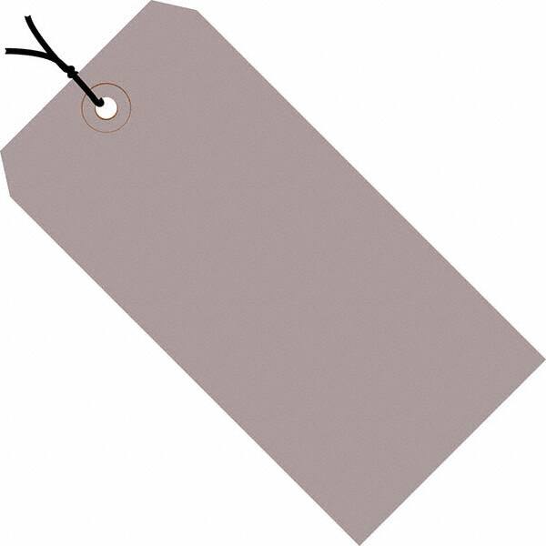 Made in USA - 5-1/4" High x 2-5/8" Long, Safety & Facility Blank Tag - Gray Cardstock - A1 Tooling