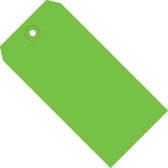 Made in USA - 6-1/4" High x 3-1/8" Long, Safety & Facility Blank Tag - Green Cardstock - A1 Tooling