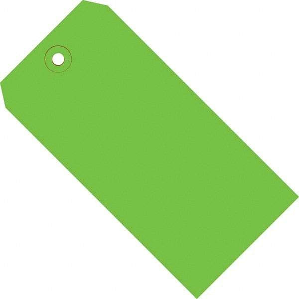 Made in USA - 3-3/4" High x 1-7/8" Long, Safety & Facility Blank Tag - Green Cardstock - A1 Tooling