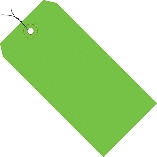 Made in USA - 2-3/4" High x 1-3/8" Long, Safety & Facility Blank Tag - Green Cardstock - A1 Tooling