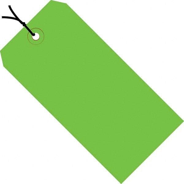 Made in USA - 5-1/4" High x 2-5/8" Long, Safety & Facility Blank Tag - Green Cardstock - A1 Tooling