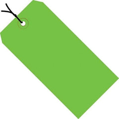 Made in USA - 4-1/4" High x 2-1/8" Long, Safety & Facility Blank Tag - Green Cardstock - A1 Tooling