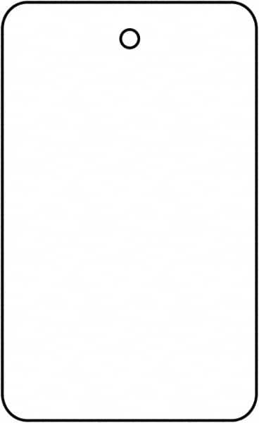 Made in USA - 1-3/4" High x 2-7/8" Long, Safety & Facility Blank Tag - White Cardstock - A1 Tooling