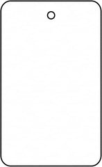 Made in USA - 1-3/4" High x 2-7/8" Long, Safety & Facility Blank Tag - White Cardstock - A1 Tooling