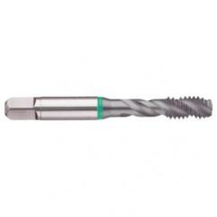 1-1/2-6 2B 6-Flute Cobalt Green Ring Semi-Bottoming 40 degree Spiral Flute Tap-TiCN - A1 Tooling