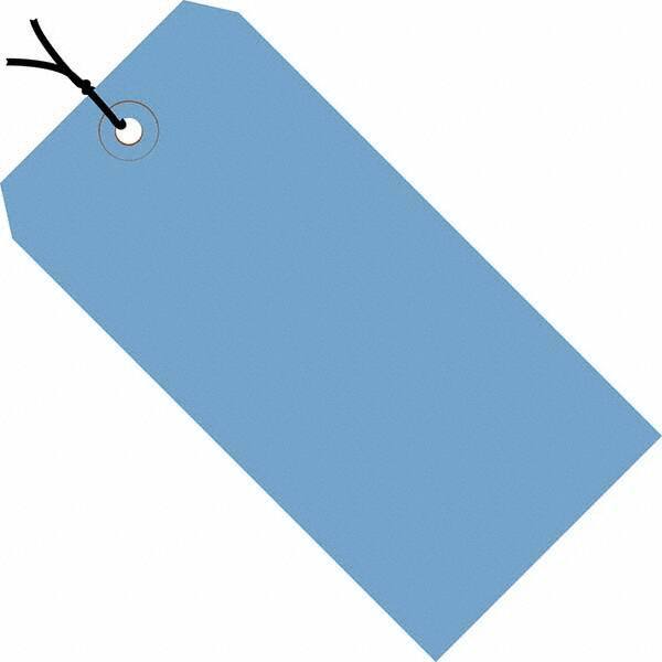 Made in USA - 5-1/4" High x 2-5/8" Long, Safety & Facility Blank Tag - Dark Blue Cardstock - A1 Tooling