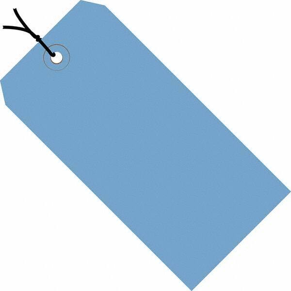 Made in USA - 4-1/4" High x 2-1/8" Long, Safety & Facility Blank Tag - Dark Blue Cardstock - A1 Tooling