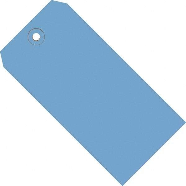 Made in USA - 5-3/4" High x 2-7/8" Long, Safety & Facility Blank Tag - Dark Blue Cardstock - A1 Tooling