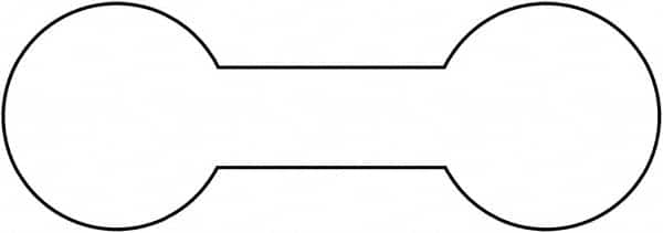 Made in USA - 5/16" High x 7/16" Long, Safety & Facility Blank Tag - White Cardstock - A1 Tooling