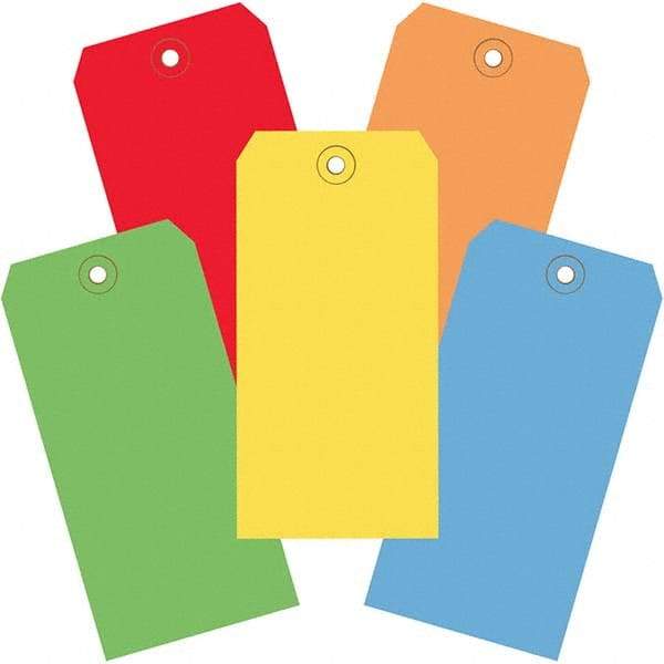 Made in USA - 4-3/4" High x 2-3/8" Long, Safety & Facility Blank Tag - Assorted Color Cardstock - A1 Tooling